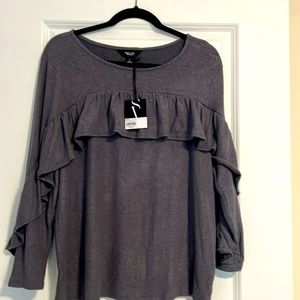 NWT Simply Vera Vera Wang Ruffled Cozy Top